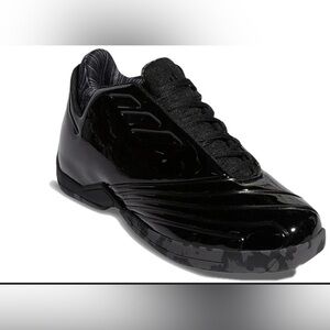 adidas Glossy Black Athletic Shoes